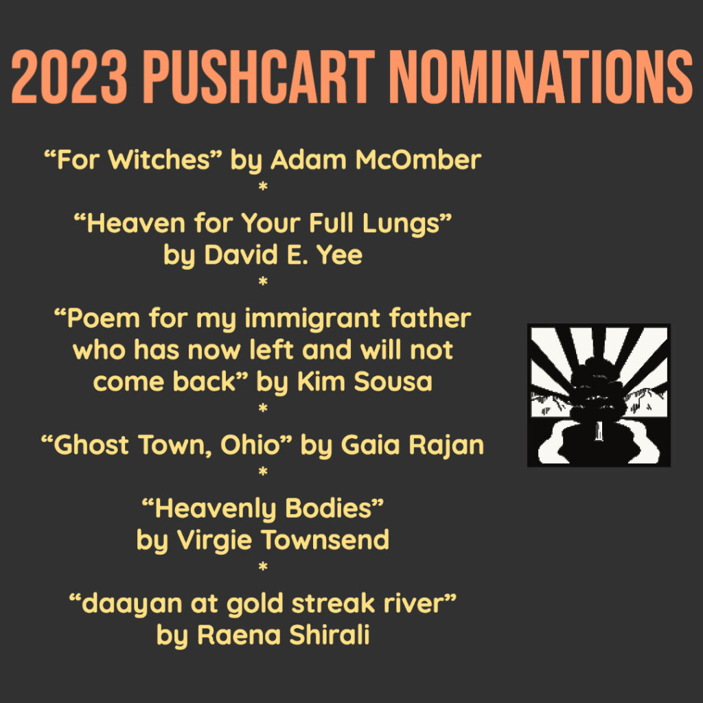 2022 Pushcart Prize Nominees BLP