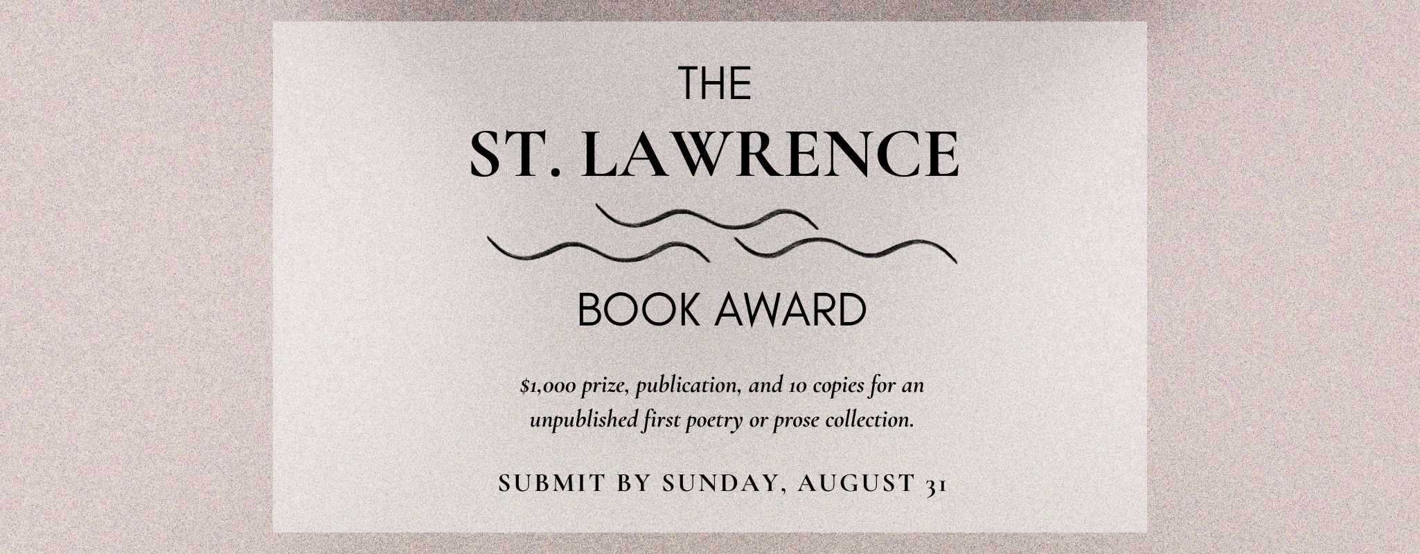 The St. Lawrence Book Award