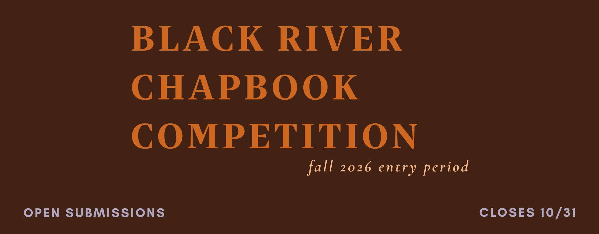 The Black River Chapbook Competition