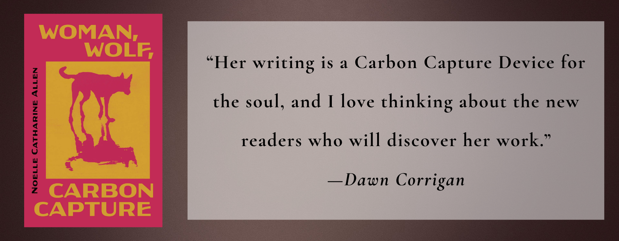 Woman, Wolf, Carbon Capture